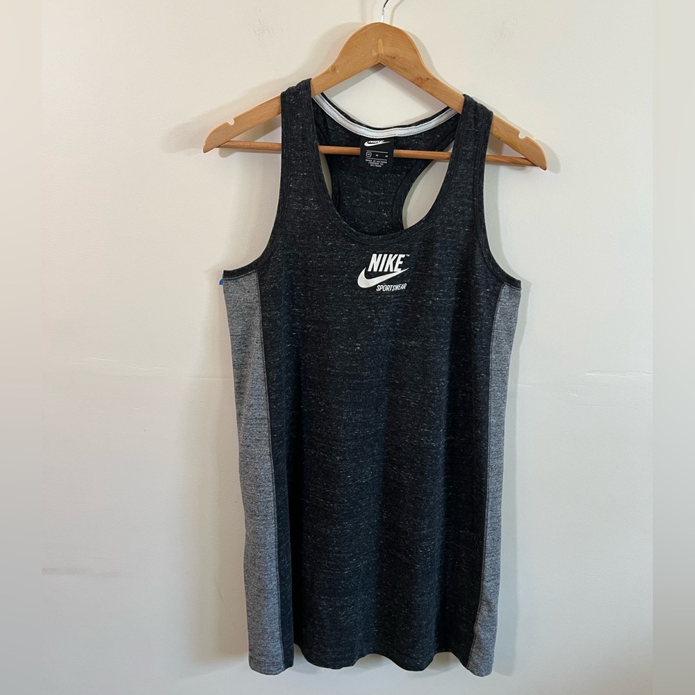 Nike Sportswear Tank Top Womens Black & Grey Sleeveless Athletic Gym